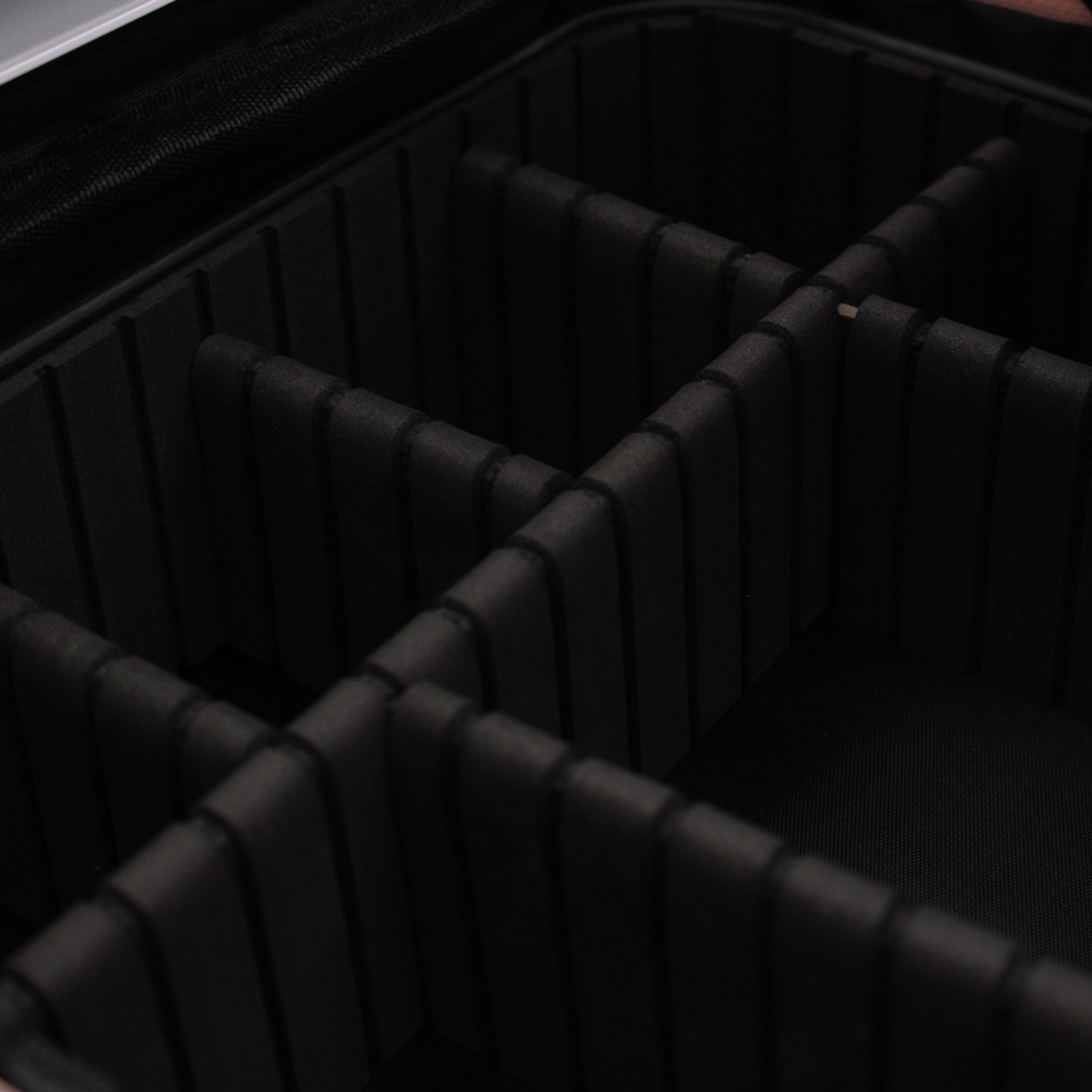 Organizador de maquillaje portátil con espejo LED